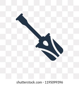 Shovel vector icon isolated on transparent background, Shovel transparency concept can be used web and mobile
