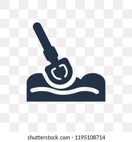 Shovel vector icon isolated on transparent background, Shovel transparency concept can be used web and mobile