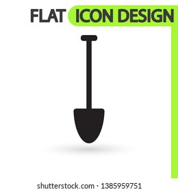 Shovel  vector icon  , lorem ipsum Flat design