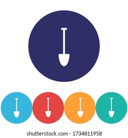 Shovel vector icon , lorem ipsum Flat design