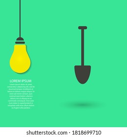 Icono del vector de la pala , lorem ipsum Diseño plano