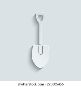 shovel - vector icon with shadow