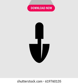 Shovel Vector Icon, Small digger symbol. Simple, modern flat vector illustration for mobile app, website or desktop app 