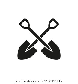 shovel vector icon in trendy flat design 