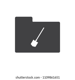 Shovel vector icon for web design and mobile app in flat style