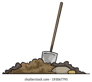 shovel, vector illustration