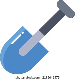 Shovel Vector illustration icon in trendy flat style isolated on white background