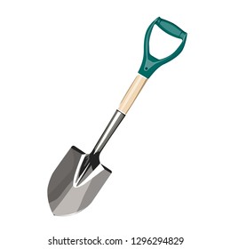 Shovel. Vector illustration. Isolated on a white background.