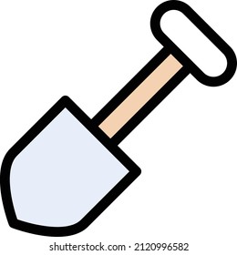 shovel Vector illustration on a transparent background. Premium quality symbols. Stroke vector icon for concept and graphic design.