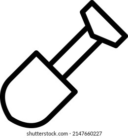 shovel Vector illustration on a transparent background. Premium quality symbols. Stroke vector icon for concept and graphic design.