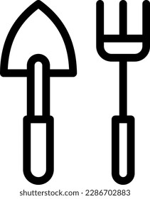 ilustración del vector de palas en un fondo transparente. Símbolos de calidad superior. Iconos vectoriales de línea delgada para el diseño de conceptos y gráficos.