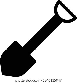 shovel Vector illustration on a transparent background.Premium quality symmbols.Glyphs vector icon for concept and graphic design. 
