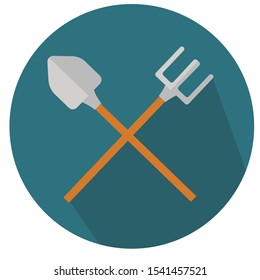shovel vector illustration simple clip art