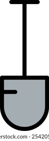 Shovel Vector Line Filled Icon Design