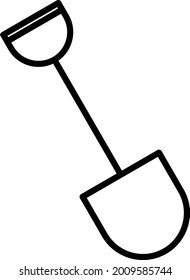 Shovel Vector Line Icon Design
