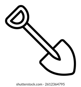 Shovel Vector Line Icon Design