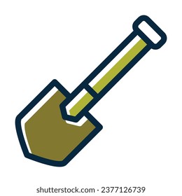 Shovel Vector Thick Line Filled Dark Colors Icons For Personal And Commercial Use.

