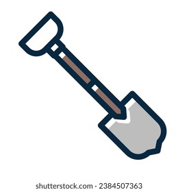 Shovel Vector Thick Line Filled Dark Colors Icons For Personal And Commercial Use.
