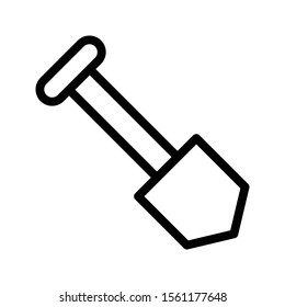 shovel vector thin line icon 