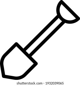 shovel vector thin line icon