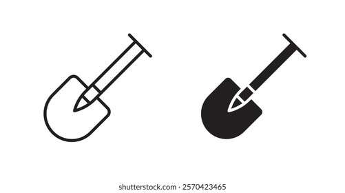 Shovel vector web icons set