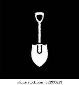 shovel - white  vector icon