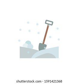 Shovel winter snow color icon. Elements of winter wonderland multi colored icons. Premium quality graphic design icon on white background