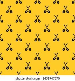 Shovels pattern seamless vector repeat geometric yellow for any design