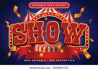 show 3d text effect and editable text effect with tent and border show