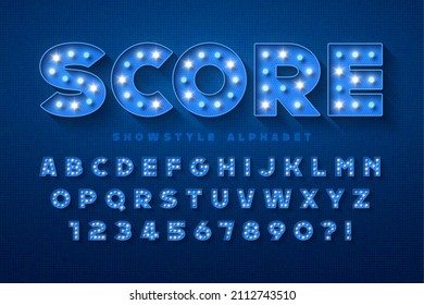 Show Alphabet Design, Marquee, LED Lamps Letters And Numbers. Swatch Color Control