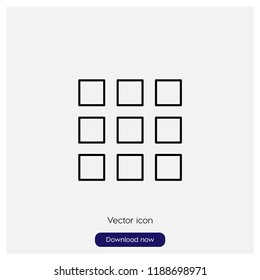 Show apps button sign icon in trendy flat style isolated on grey background, modern symbol vector illustration for web