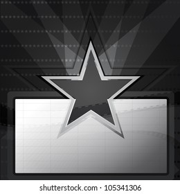 show banner on dark background. Vector
