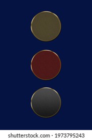 Show buttons design using illustration on a navy blue background—suitable for ladies' shirts, Kurtis, coats, skirts.