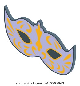 Show carnival mask icon isometric vector. Venice style. Italian fashion