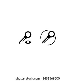 show and change password icon vector isolated on white background