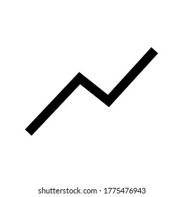 Show chart icon vector isolated on white background.