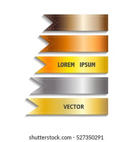 Show colorful ribbon promotional products design, vector illustration.