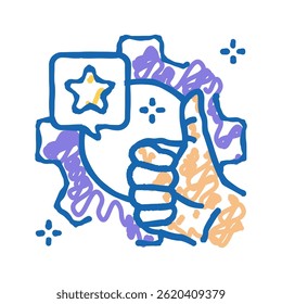 show competence doodle icon sketch vector. show competence sign. isolated symbol illustration
