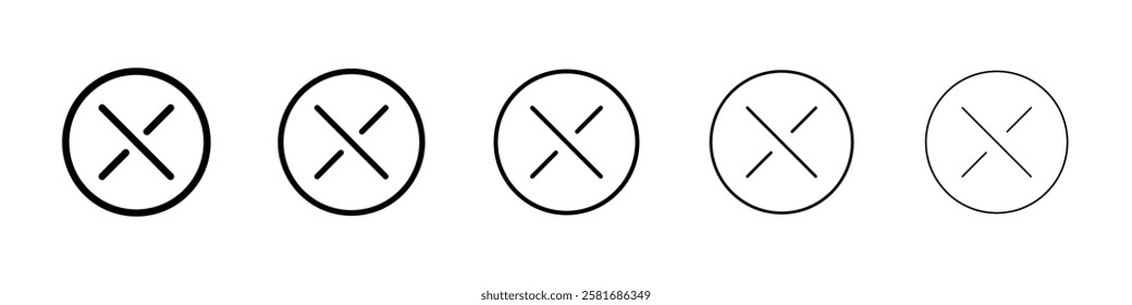 Show cross icon Vector logo sign