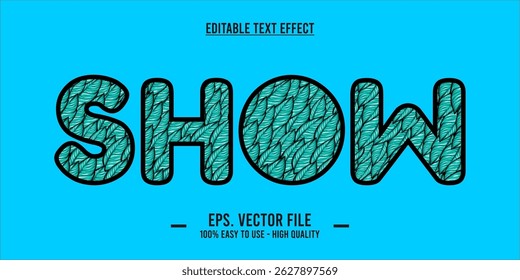 SHOW - Editable Green Leaf Text Effect for Eco and Nature Themes