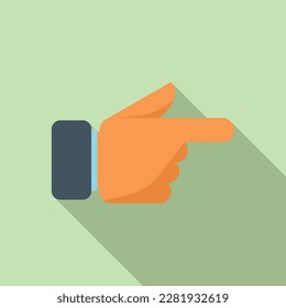 Show finger icon flat vector. Hold ok. Human touch