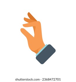 Show finger icon flat vector. Hold gesture. Thumb touch isolated