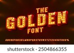Show font set collection, letters and numbers symbol. Vector illustration