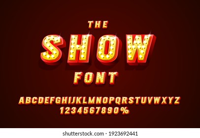 Show Font Set Collection, Letters And Numbers Symbol. Vector Illustration