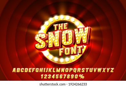 Show font set collection, letters and numbers symbol. Vector illustration