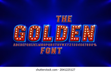 Show font set collection, letters and numbers symbol. Vector illustration