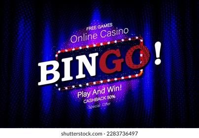 Show font set collection, letters and numbers symbol. Vector illustration. Casino banner for online casinos.