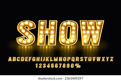 Show font set collection, letters and numbers symbol. Vector illustration