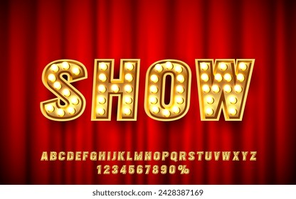 Show font set collection, letters and numbers symbol. Vector illustration