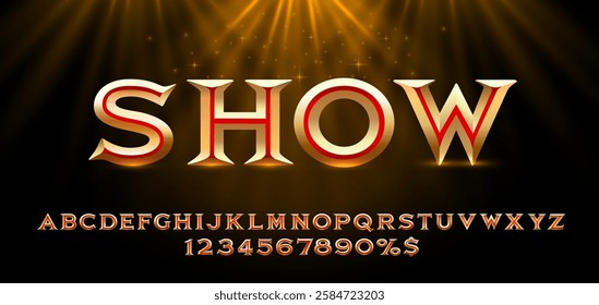 Show font set collection, letters and numbers symbol. Vector illustration